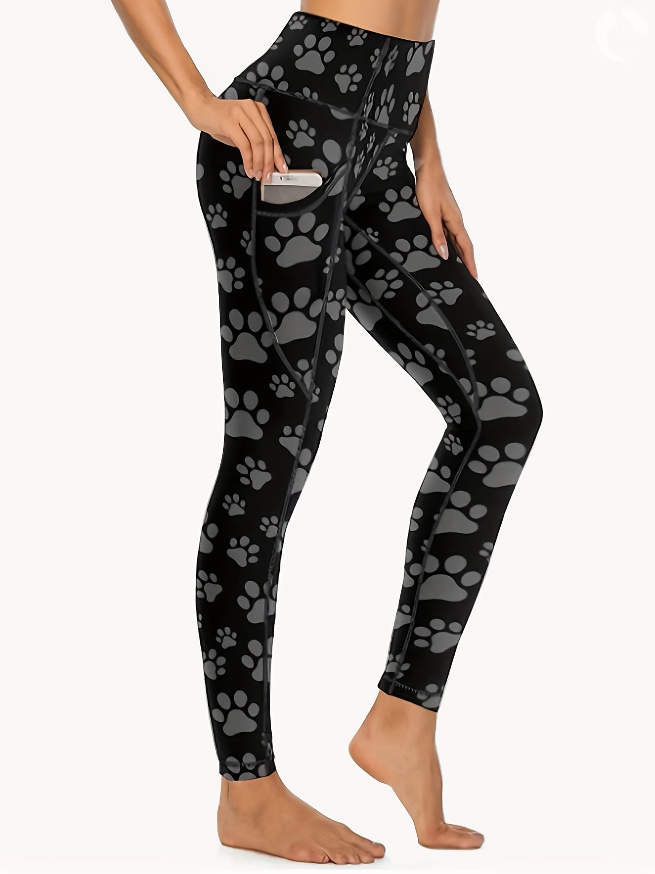 Women's Plus Size Tummy Control High Rise Sports Leggings