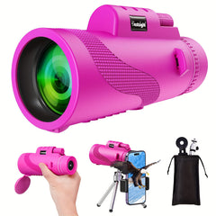 High Powered Monocular Telescope with Smartphone Adapter
