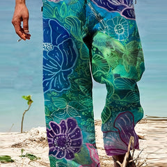 Hippie Straight Pants Men's Loose Baggy Trousers
