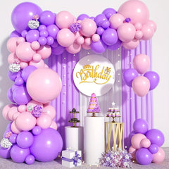 100pcs Pink Purple Balloon Garland Kit Macaron Pink And Purple Balloon Arch