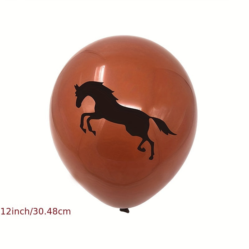 12pcs Horse Cowboy Theme Balloons Birthday Party Decoration Supplies