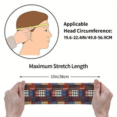 Signature Check Plaid Breathable Headband for Sport & Casual Outfits