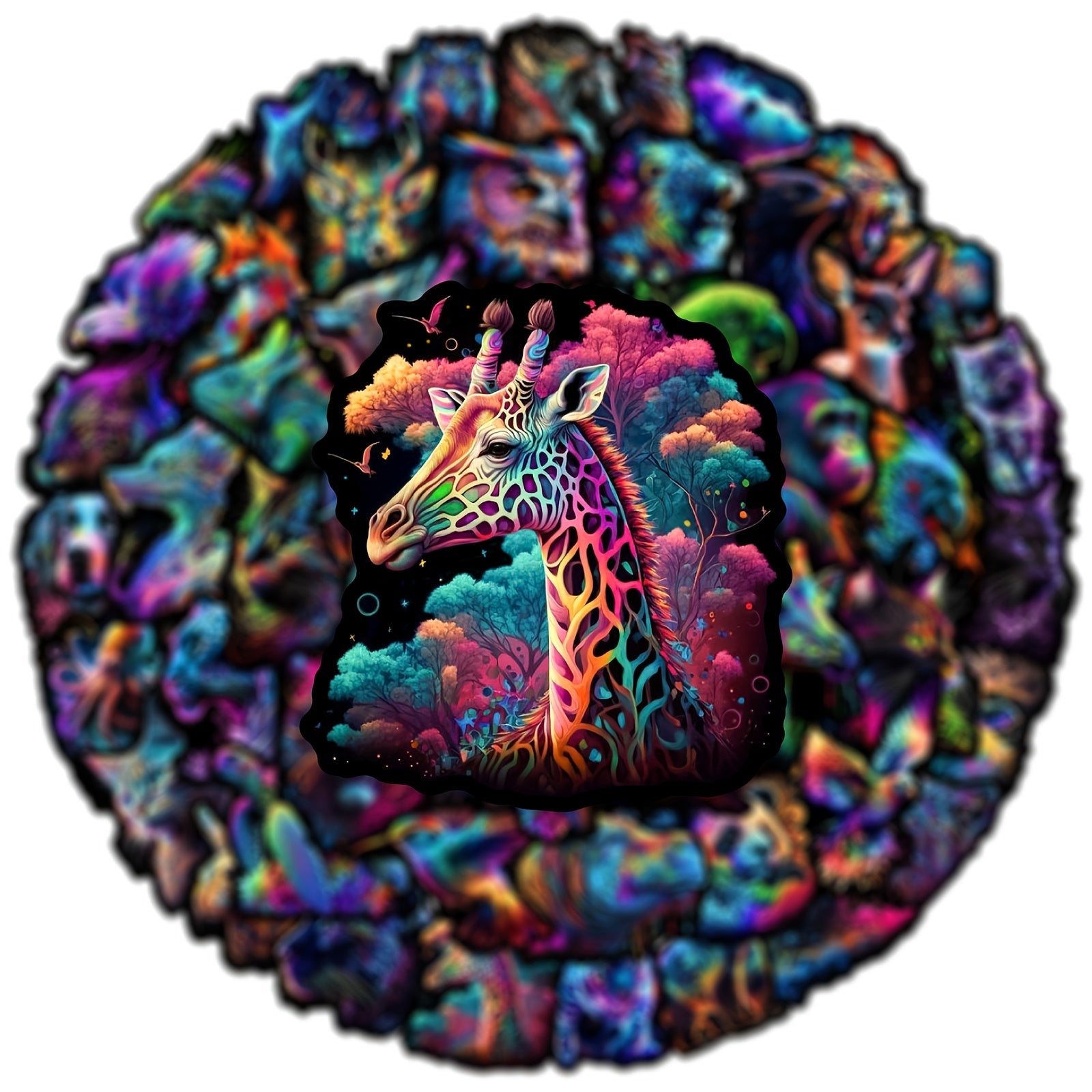 50pcs Casual Colorful Animal Series Stickers for Youth