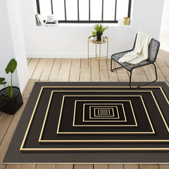 Waterproof Geometric Rug: Non Slip Indoor Outdoor Lightweight & Machine Washable