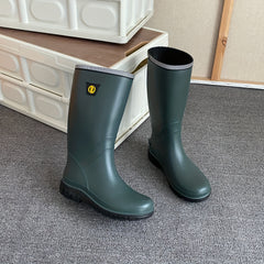 Women's Outdoor Waterproof Rain Boots Mid-tube Non Slip Rubber Shoes