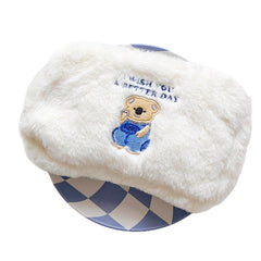 Animal Embroidered Makeup Bag Soft Pouch for Students and Travelers