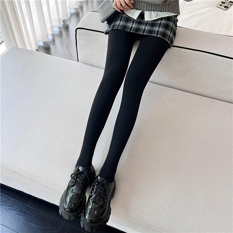 Women's High Waisted Thermal Pantyhose Slim Fit Leggings