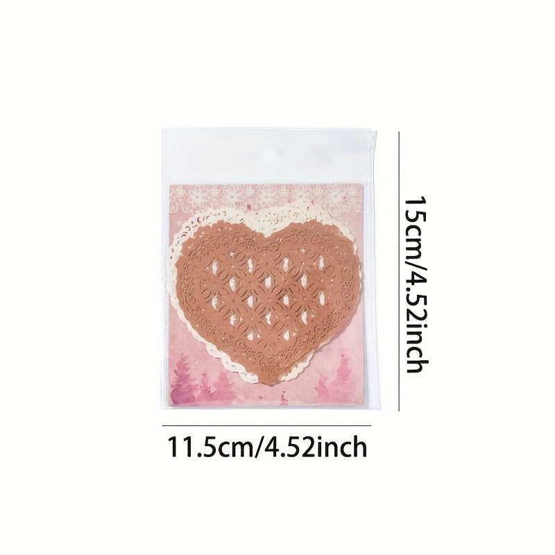 10 Sheets Vintage Lace Hollow Out Scrapbook Paper Non sticky Note Card