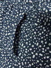 Short Sleeve Ditsy Print Maxi Dress With Pockets