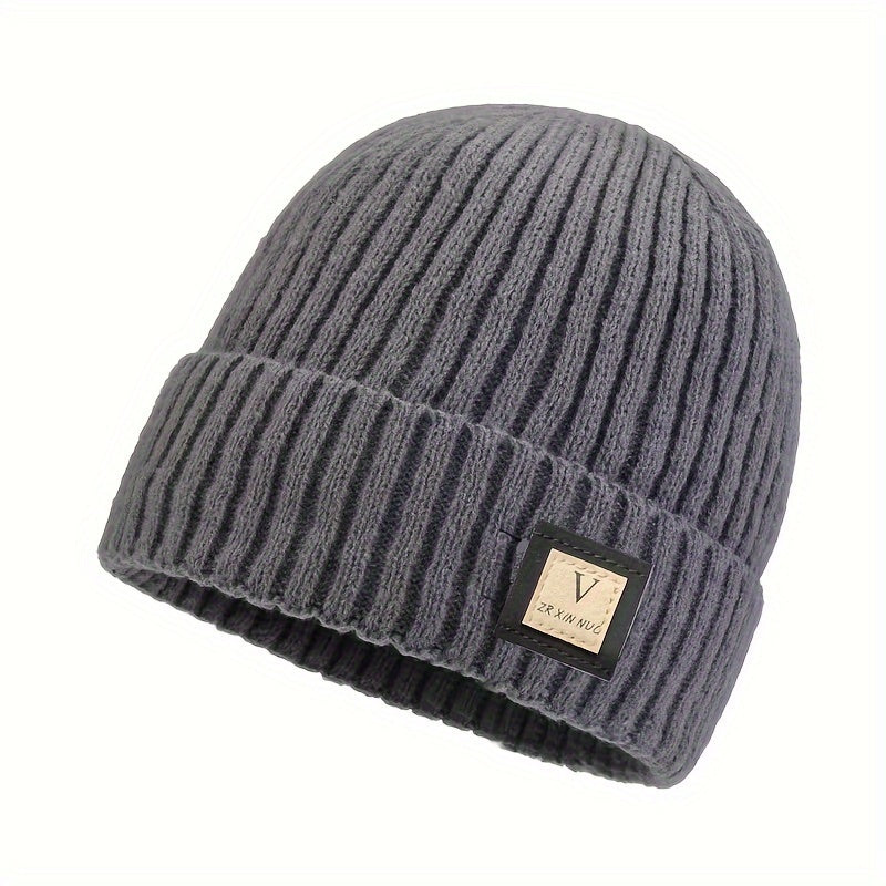 Men's Winter Hat Coldproof Ear Protection Knitted Velvet Thickened Warm Beanie