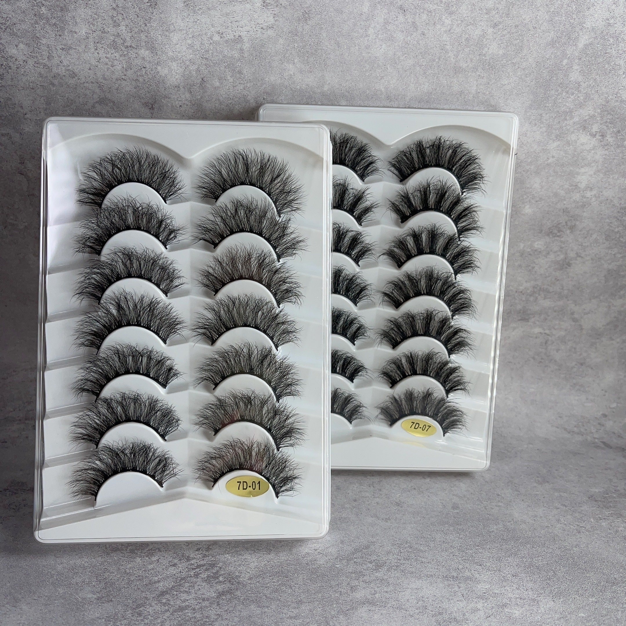 7 Pairs Fluffy Cat Eye Lashes 7D Volume Faux Mink Lashes Natural Look