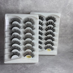 7 Pairs Fluffy Cat Eye Lashes 7D Volume Faux Mink Lashes Natural Look