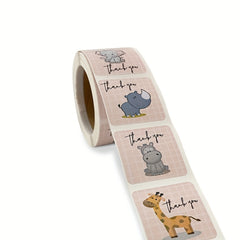 300pcs Animal Thank You Stickers for Business Cards
