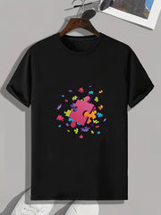 Puzzles Print Men's Graphic T shirt Casual Comfy Tees For Summer Mens Clothing