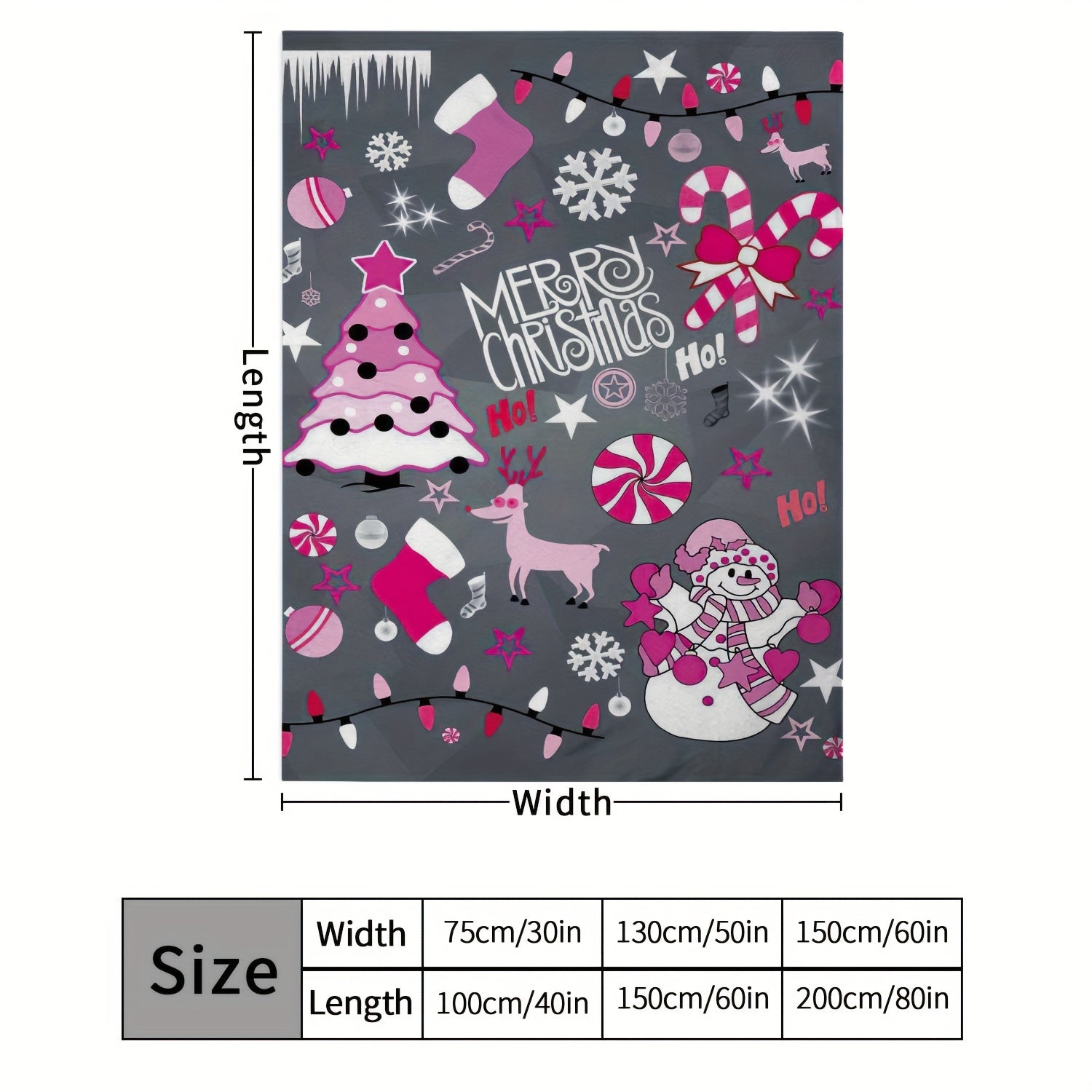 Christmas Snowman Elk Stocking Throw Blanket Soft Lightweight Sofa Blanket