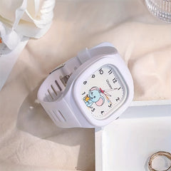 Square Watch School Student Waterproof Sports Pointer Quartz Watch