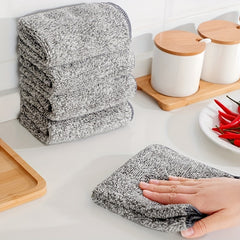 10pcs Bamboo Charcoal Cleaning Cloth Dishwashing Towel