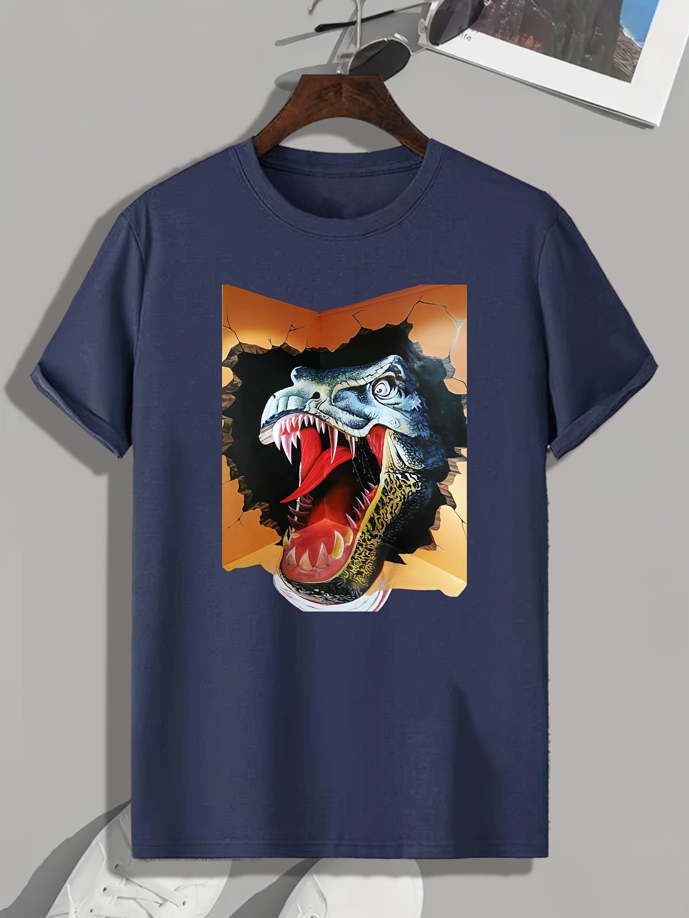 Dinosaur 3d Print Men's Graphic T shirt Casual Comfy Tees For Summer