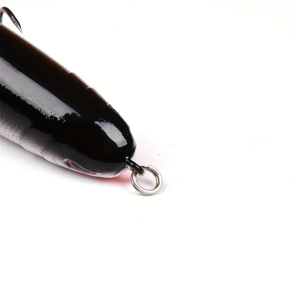 5 Pack Whopper Plopper Fishing Lures with Soft Tail, 13.2g Heavy Metal