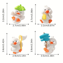 4pcs Cartoon Yellow Duck Home Decor Funny Housewarming Gift
