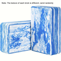 2pcs Striped Yoga Blocks Non slip Fitness Bricks 9inx6inx3in