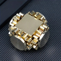 Brass Gear Linkage Puzzle Spinner Desk Toy Halloween & Christmas Gift Idea
