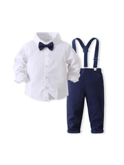 Boys Gentleman Outfits Long Sleeve Shirt&Pants Set