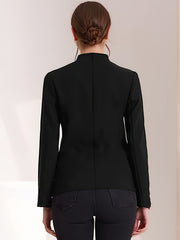 Business Casual Blazer Women's Plus Solid Long Sleeve V Neck Blazer