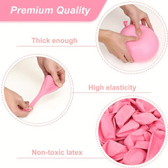 30 Pink Latex Party Balloons with Ribbon for Various Celebrations