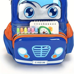Kids Cartoon Bus Backpack Casual School Bag Travel Bag