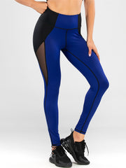 Mesh Stitching Yoga Leggings High Waist Workout Pants