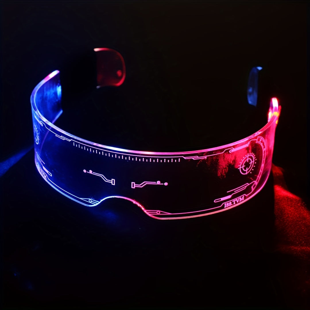 LED Bar Prop Glasses Men's Punk Costume Dance Party Props
