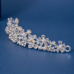 Kids Princess Crown Flower Faux Pearl Headwear
