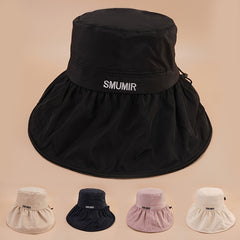 Ruffles Bucket Hat SMUMIR Embroidery Wide Brim Sun Hat