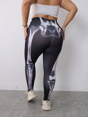 Halloween Skeleton Print Yoga Pants