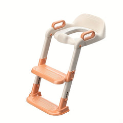 Foldable Potty Training Toilet Seat with Step Stool & Cushion