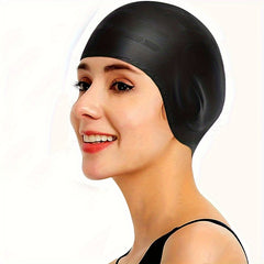 Silicone Ear Protection Swimming Cap for Adults - Non-slip & Waterproof