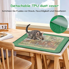 1000pcs Jigsaw Puzzle Board Storage w/ 6 Trays & Cover