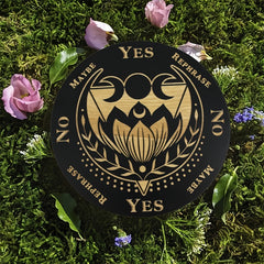 Wooden Witch Pendulum Board Crystal Dowsing Pendulum