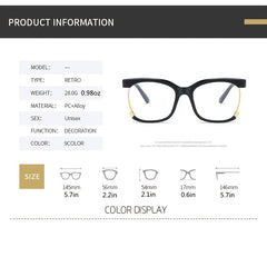 Metal Frame Blue Light Blocking Glasses Unisex