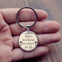 1pc Christian Sisters Keyring Birthday Gift