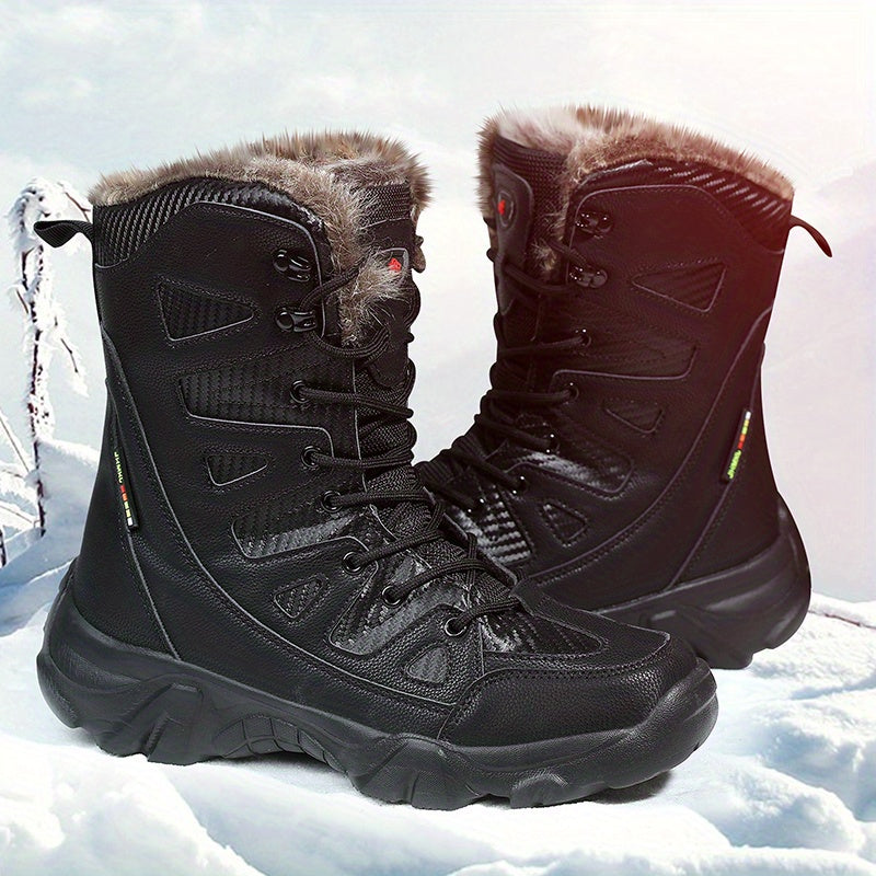 Men's Warm Fleece Snow Boots Cozy Ankle Boots