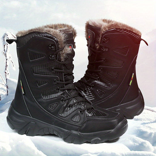 Men's Warm Fleece Snow Boots Cozy Ankle Boots