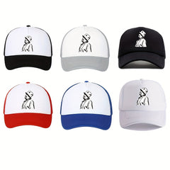 Rapper Print Baseball Hat Hip Hop Outdoor Sunshade Dad Trucker Fishing Hat