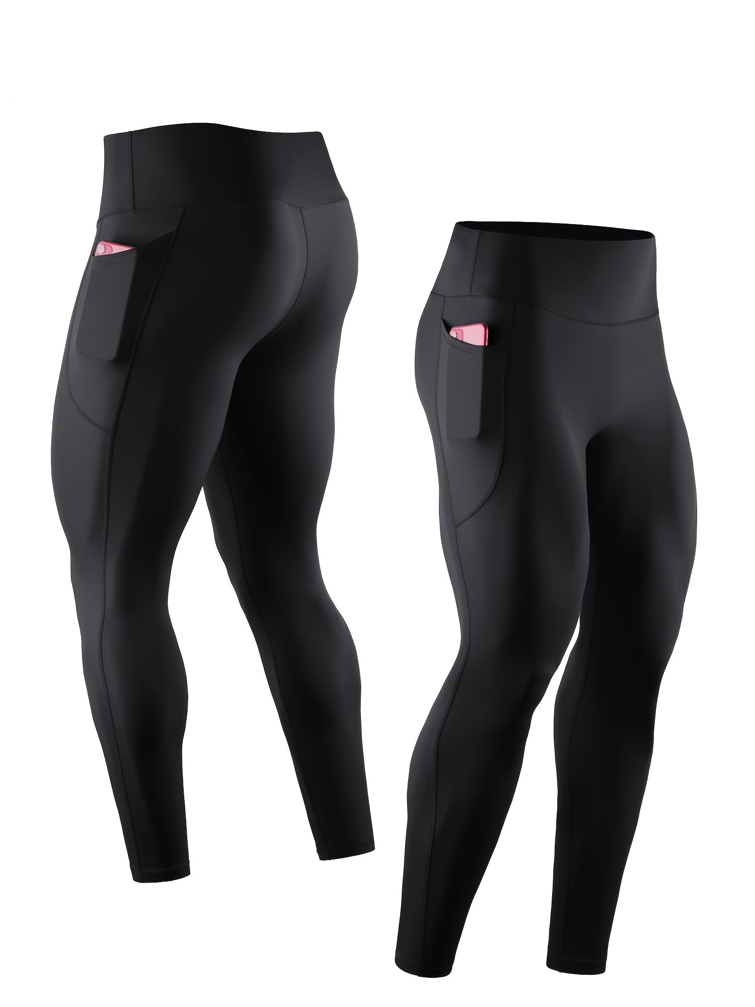 Men's Compression Sports Leggings High Waist Quick Dry Pants