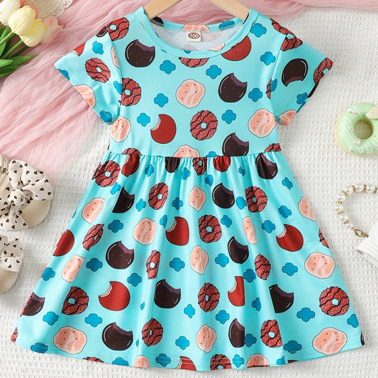 Baby Girls Cookie Graphic Print Dress