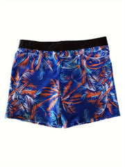 Coconut Tree Print Men's Swimming Trunks Beach Vacation