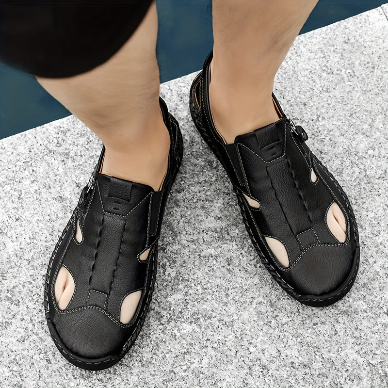Men's Closed Toe Sandals Durable Non Slip Outdoor Hiking Trekking Sandals