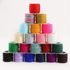 Colorful Beaded Rope Bracelet Line Beading Cord 0.8mm 50 Yards