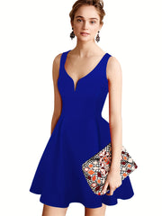 Princess Pompom Mini Bridesmaid Dress V neck Dinner Gowns
